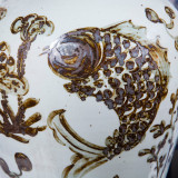 Rusty Brown Fish Temple Jar