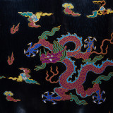 Famille Verte Garden Stool W Dragon Black