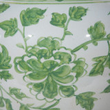 Mint Green Peony Porcelain Open Top Jar