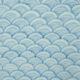 Hand Painted Blue & White Porcelain Tile Whisper Waves - Framed /12F01