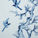 Hand Painted Blue & White Porcelain Tile Messenger of Spring - Framed /24F02