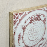 Handpainted Antique Reproduction Porcelain Tile Tibetan Charming Dragon - Acrylic Shadow Box /S09