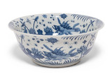 Blue & White Fish Bowl Large