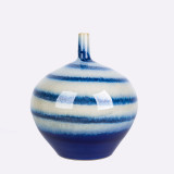Blue & White Horizontal Striped Vase - 2 Sizes