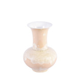 Yellow Crystal Shell Baluster Porcelain Vase Small