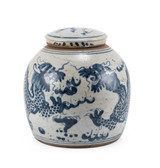 Vintage Ming Jar Dragon Motif  - 2 Sizes