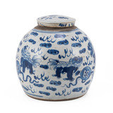 Vintage Ming Jar Lion Motif  - 2 Sizes