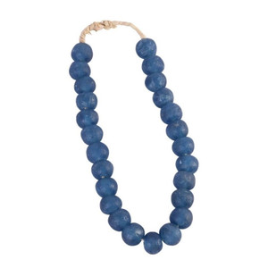 Vintage Sea Glass Beads Indigo Blue - 2 Sizes