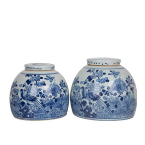 Lins Floral Bird Ming Jar - 2 Sizes