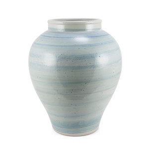 Vintage Light Blue Open Top Jar Large