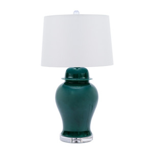 Emerald Green Temple Jar Table Lamp