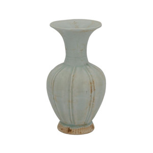 Celadon Fluted Balloon Vase