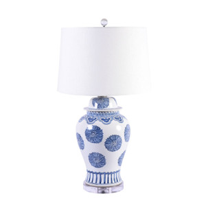 Blue & White Porcelain Multi Flower Lamp