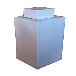 Diamond Shape Tea Jar Large - White