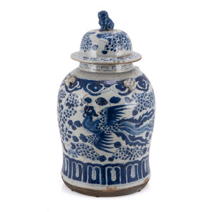 Vintage Temple  Jar Phoenix Motif - 2 Sizes