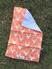 Coral Deer Silhouette Travel Changing Pad