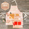 Christmas Apron Project Box Kit - Adult Child Toddler holiday apron pattern fabric kit