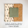 Roadside Wildflowers vintage floral wholecloth quilt kit fabric bundle