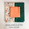 Little Creatures gender neutral wholecloth quilt kit fabric bundle