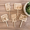 Plant Lady wood funny plant markers - houseplant birch markers