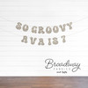 So Groovy Retro Birthday banner - custom retro groovy birthday party banner 