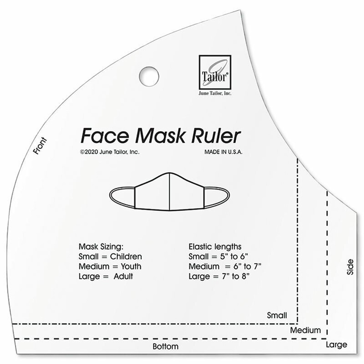 Face Mask template June Tailor multiple sizes mask template ruler