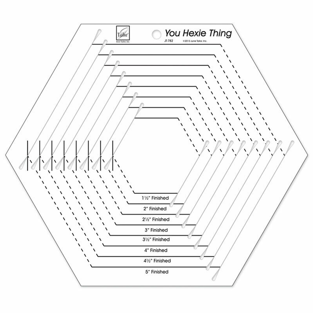 Sew Easy Hexagon 1.5 to 5.5 inch cut patchwork quilting template