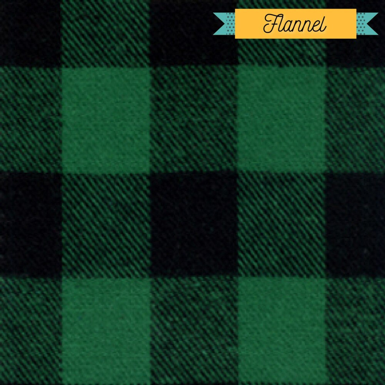 Choice Fabrics Buffalo Plaid Fabric - Green
