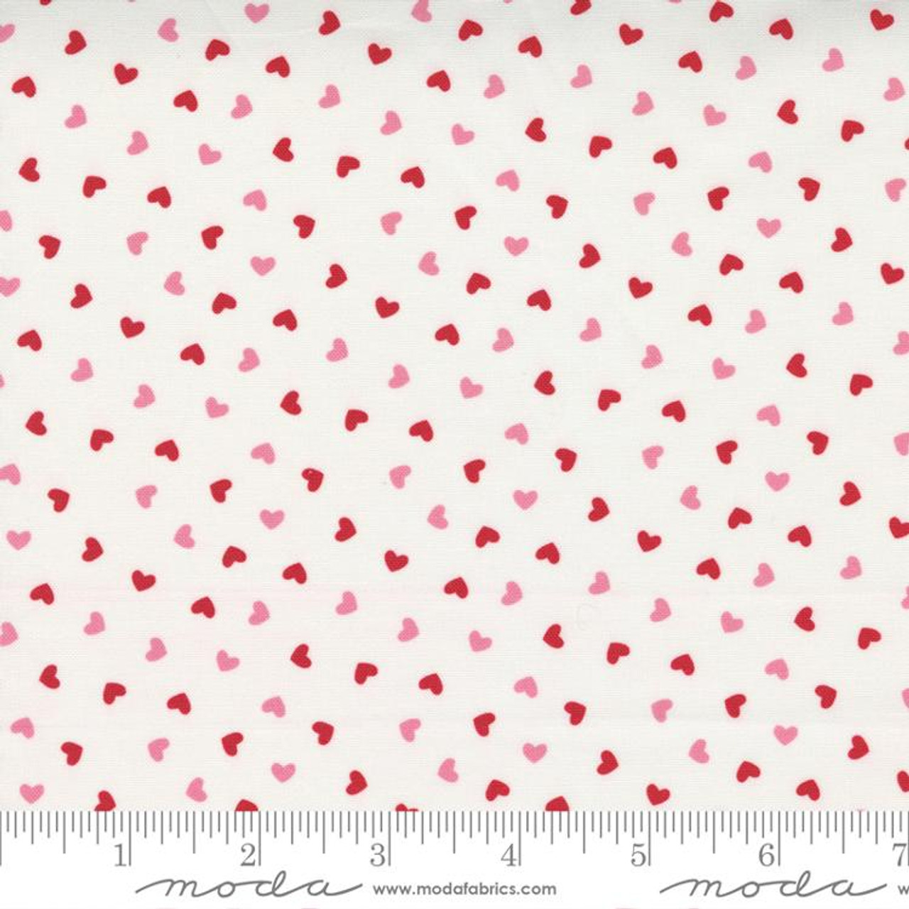 Tiny Confetti Hearts Valentine Fabric white - Moda Fabrics Holiday Love  cotton QTR YD