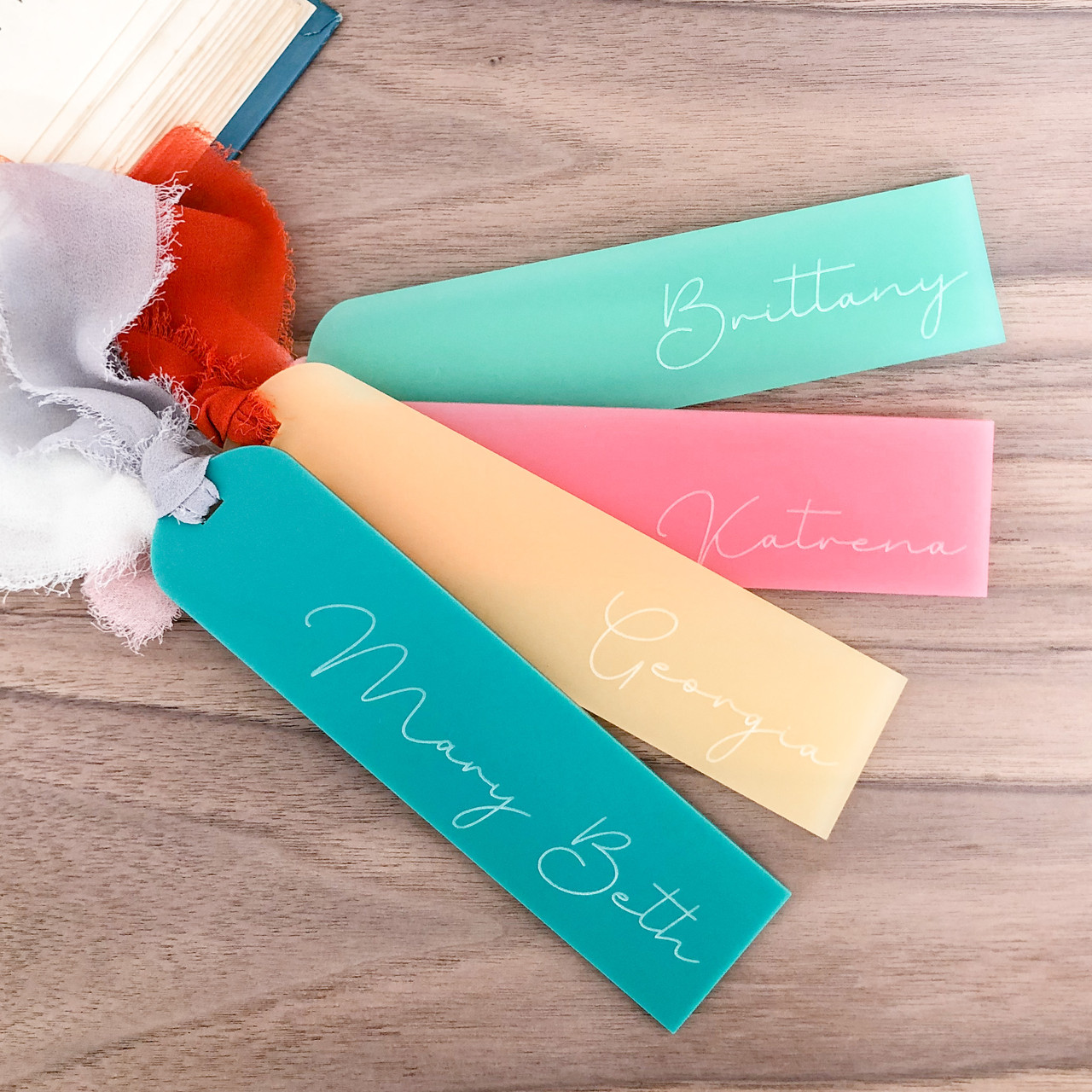 Custom Logo & Company Name Book Mark w/Tassel