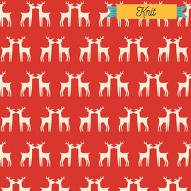 Red Reindeer KNIT Fabrics design Red Reindeer KNIT Fabrics design