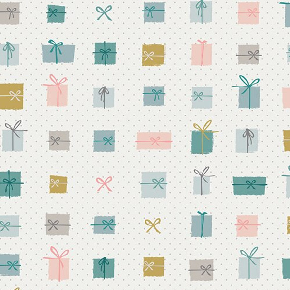 Pastel Christmas Presents Fabrics design