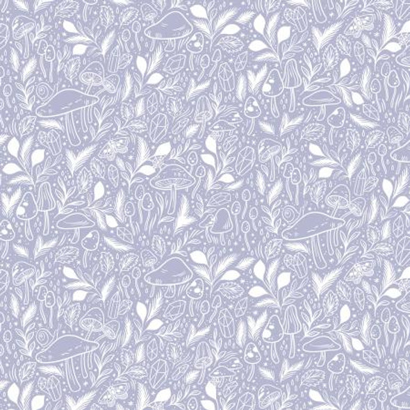 Dreamy Fabric, Mystical Mushroom Cotton Fabric, QTR YD