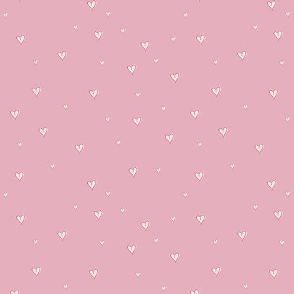 Pink Tiny Hearts fabrics design