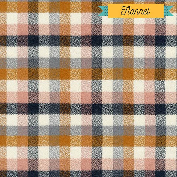 Nutmeg plaid FLANNEL fabrics design