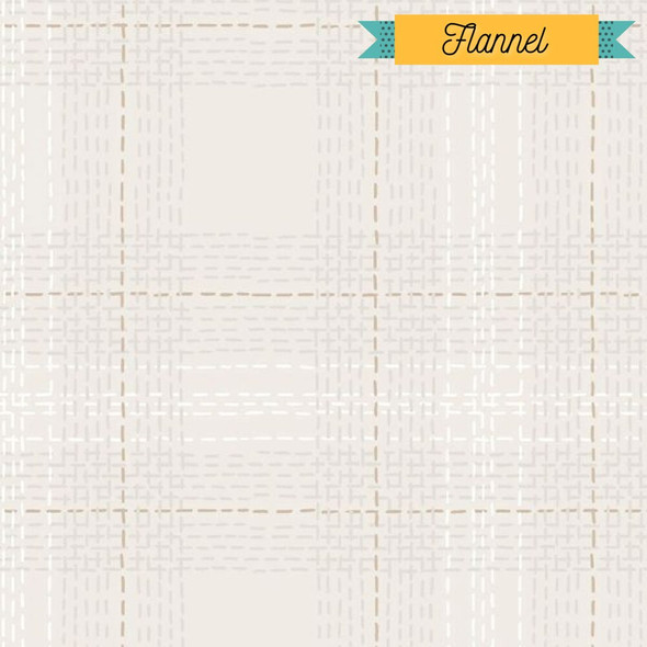Tan Dash Plaid Flannel fabrics design