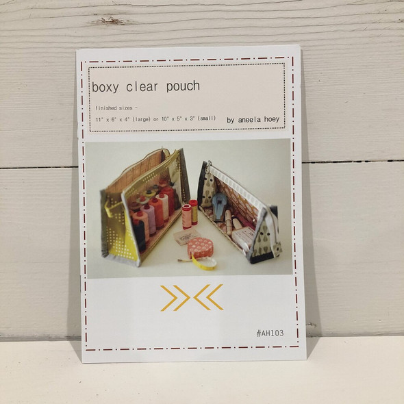 Boxy Clear Pouch pattern by Aneela Hoey