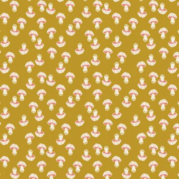 Yellow mushroom fabric cotton - In The Woods Cotton + Steel