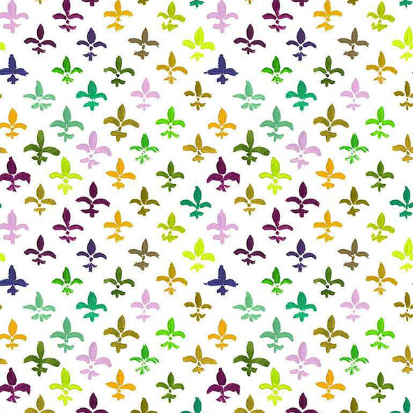 Fleur De Lis mardi gras fabric - Dear Stella quilt cotton modern prints