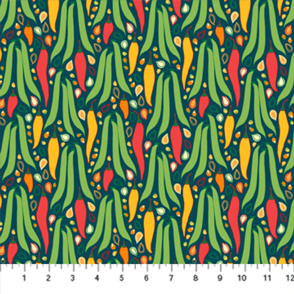 Peppers Hot Fabric Jalapeno Figo Fabrics quilt cotton QTR YD