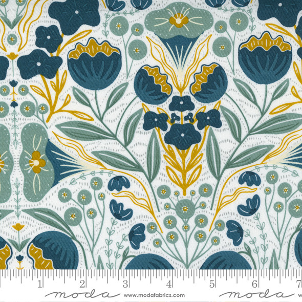 Cloud Lake Floral Cotton Fabric, Nocturnal Collection by Moda Fabrics