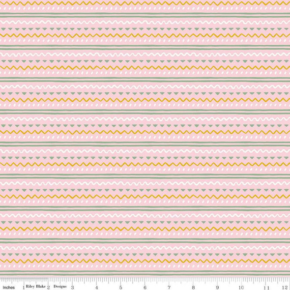 Pastel Easter stripe fabric - Riley Blake Designs quilting cotton QTR YD