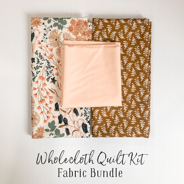 Wild Forgotten girls floral wholecloth quilt kit fabric bundle