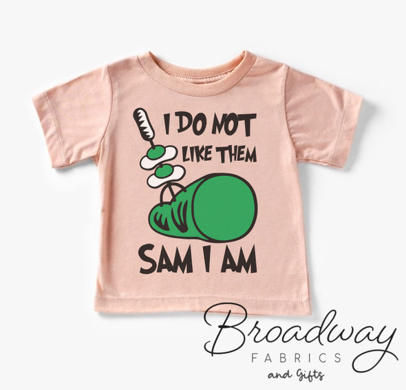 Green Eggs and Ham Kids Dr Seuss Shirt - Bella Canvas unisex heather peach