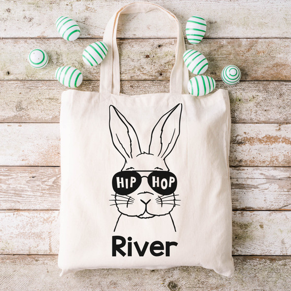 Cute Easter Bunny Pattern Mint Green Easter Egg Vintage Gift Tote Bag