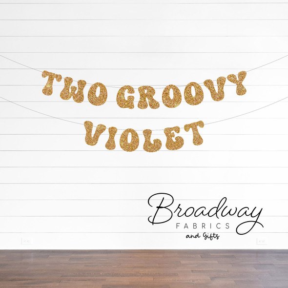 Two Groovy - custom retro 2nd birthday party banner 