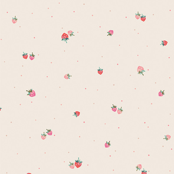 Tiny Strawberry cotton fabric Berry Drizzle AGF Haven quilting cotton fabric - Sold By The Quarter Yard