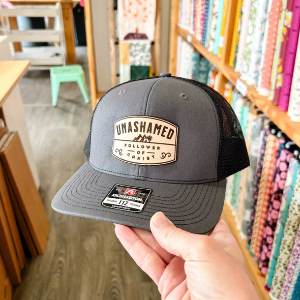 Scripture Leather Patch Hat – Richardson 112 Trucker Hat
