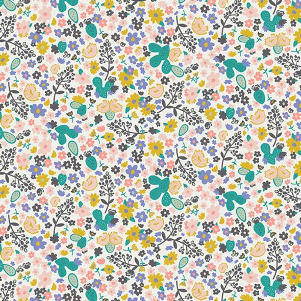 Winter field floral cotton Fabrics design