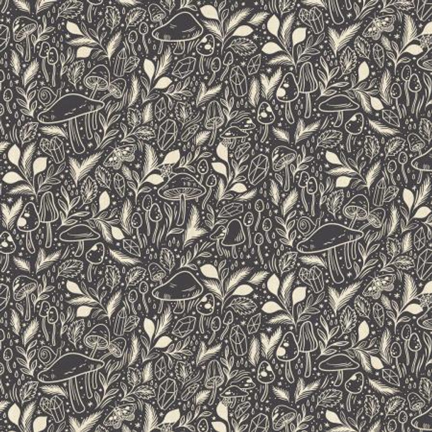 Deep Mulberry Unbleached Fabric, Mystical Cotton Fabric, QTR YD
